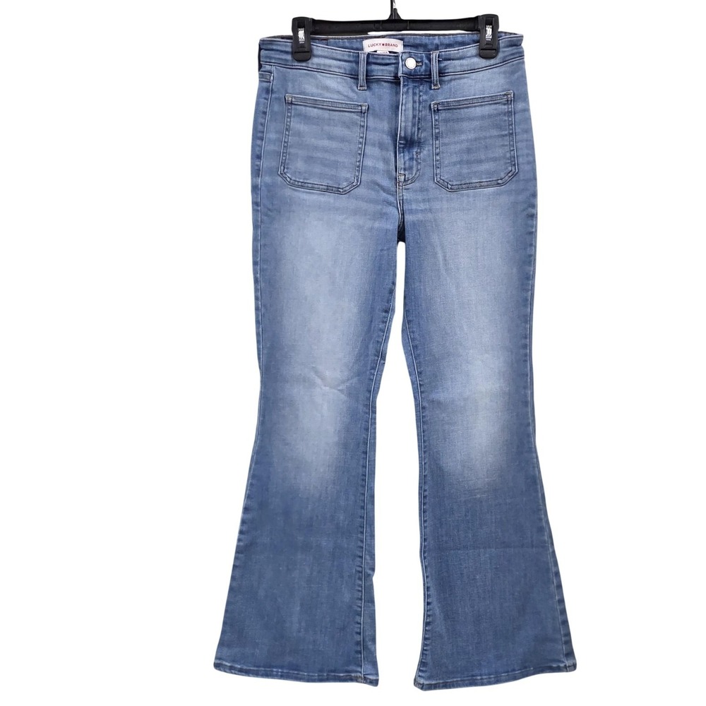 Lucky Brand Stevie High Rise Flare Jeans Women 10/30A Light Wash Stretch Denim - Picture 2 of 10